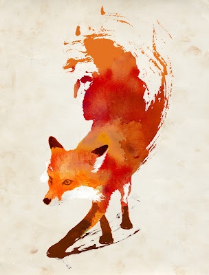 cool fox painting