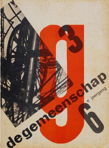 By Paul Schuitema, 1 9 3 0, front cover design for the magazine "de gemeenschap". (Dutch)