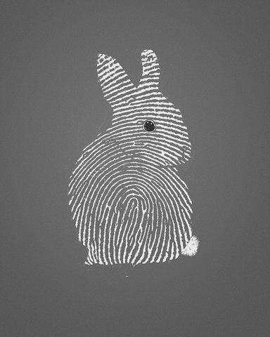 thumb print bunny