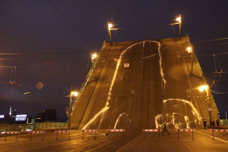 Russia : Voina's message to the FSB/KGB on a bridge