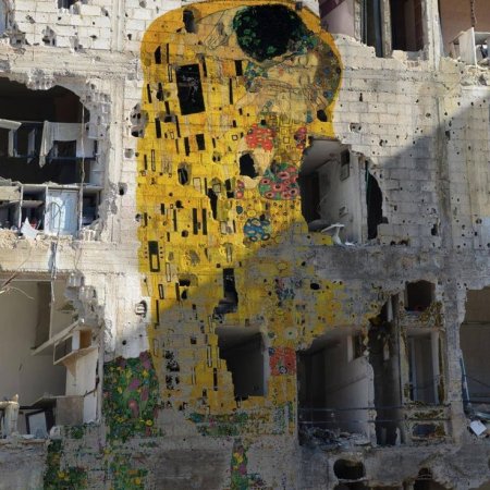 'The Kiss' In Syria: Artist Tammam Azzam