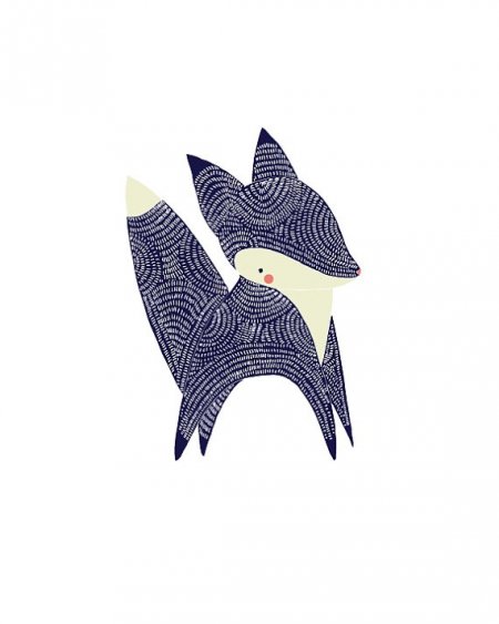 January Little Fox Illustration