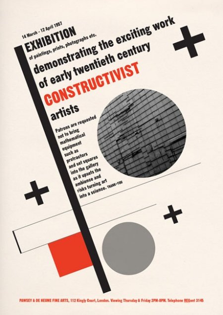 Constructivist Poster Print: Painting Exhibition Announcement, Modern Art, 20th Century.