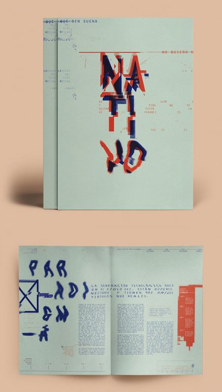 Nativos Digitales | Desplegable Tipográfico Editorial Design, Graphic Design, Typography Florencia Fuertes