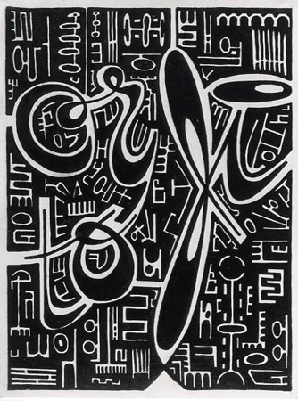 entassement, 1965, by lettrist alain satie