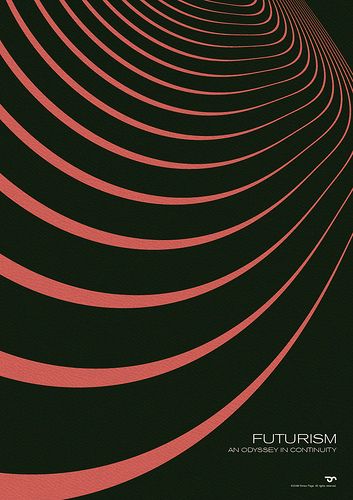 Futurism - An Odyssey in Continuity #simon #page #grafica #poster #geometrico #vintage #futurismo
