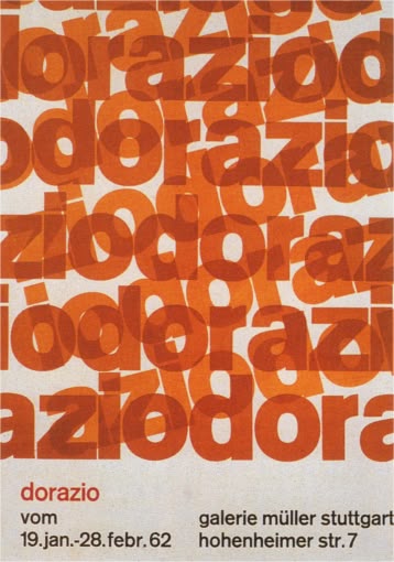 By Klaus Burkhardt, 1962, Dorazio exhibition, Germany.