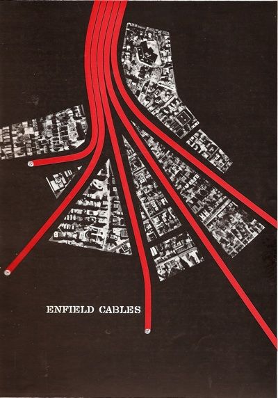 trade ad for Enfield Cables by Saul Bass (early 1950's)