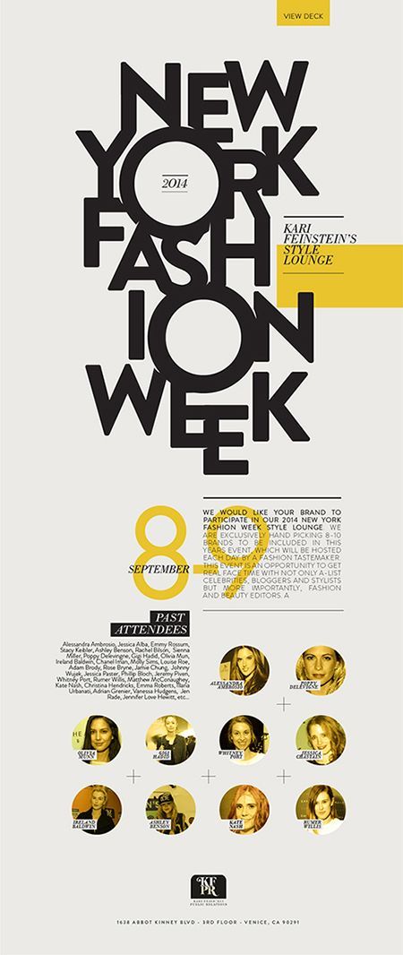 Typography inspiration | #1167 25 Nice Typography & Lettering Designs NY Fashion Week by Eugenia Anselmo