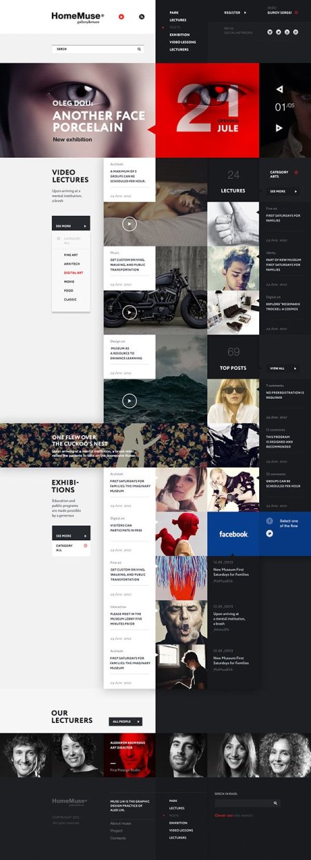 HomeMuse Gallery by Sergei Gurov, via #Behance #Webdesign #UI