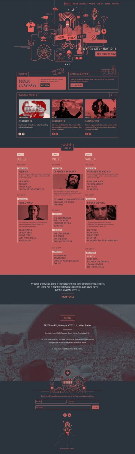 Web / Psd Festival Event Website Template