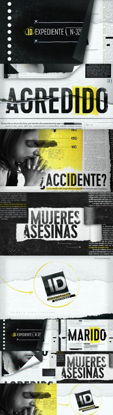 style frames - motion graphic design Id investigation for discovery. This piece is the first of four pieces that were performed considering the journalistic investigation, suspense and tension generated for the channel's content . Portfolio Diego Troiano. Currently working in Discovery Latin Channels. Creative Director: Diego López Calvo. Script: Celeste Ansón. Design and animation: Diego Martín Troiano. Music: Ronald Vando Montero. All work is owned by Discovery Latin American Channels.