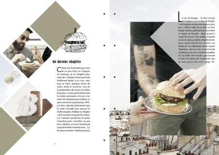 Mise en page géométrique / graphisme culinaire.