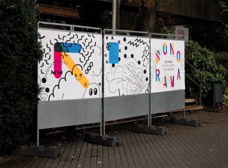 fantastic wayfinding signage - Sonorama Music Festival identity by Helmo (good idea for any major NCMA event)