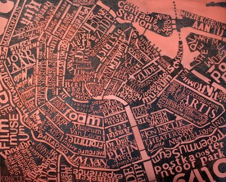 Amsterdam linocut [Mark Andrew Webber]