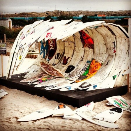 this surf art installation is awesome!