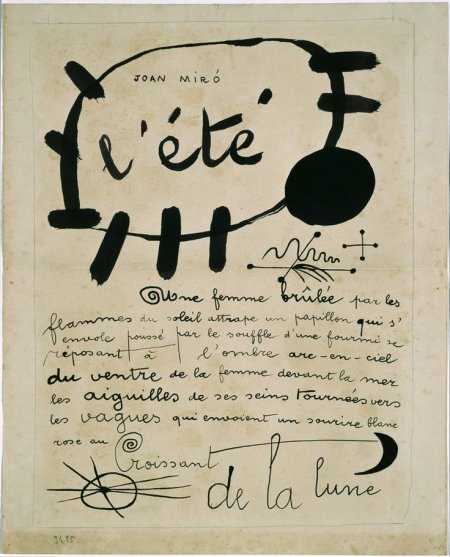 L'été - Poema-cuadro - Joan Miró, 1927