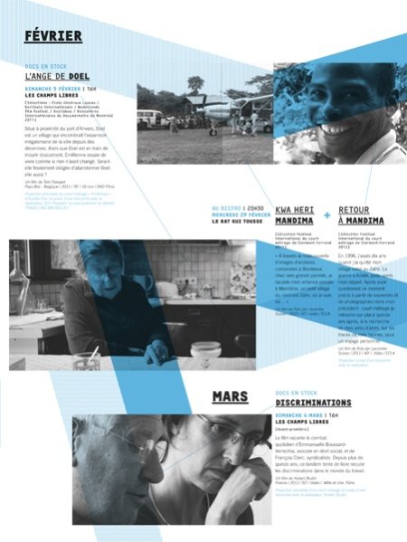 Mise en page typographique en bichromie