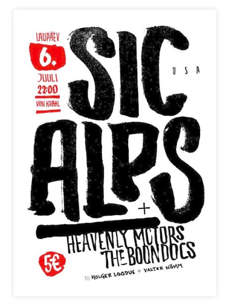 Sic Alps Poster on Behance by Kaarel Vahtramäe