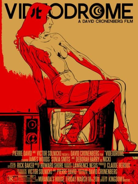 MP365. "Videodrome" Alternate Movie Poster by Jay Shaw aka Iron Jaiden (David Cronenberg 1983) / #Movieposter