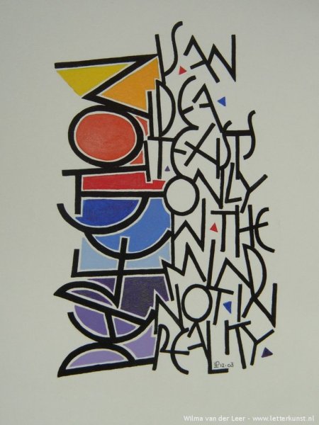 Kalligrafie: Vrij werk » Letterkunst