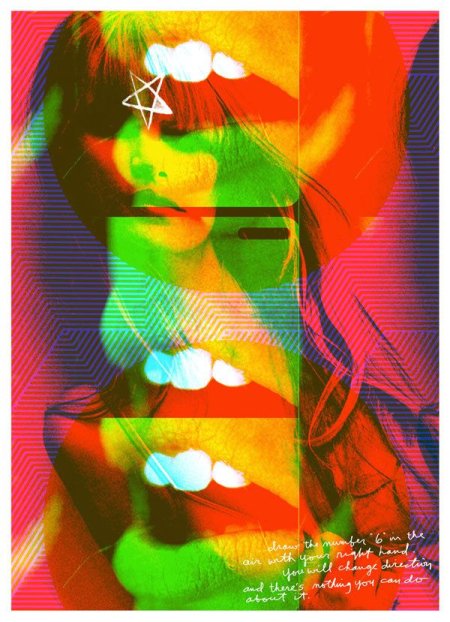 This poster has so many layers it is hard to tell how many different layers…