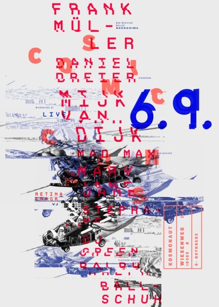 Il est plus interessant de déformer la grille/d'agir sur la structure que d'intervenir sur son contenu typo. Veiller à garder la lisibilité. - Affiche typographique ar Patrick Dreier