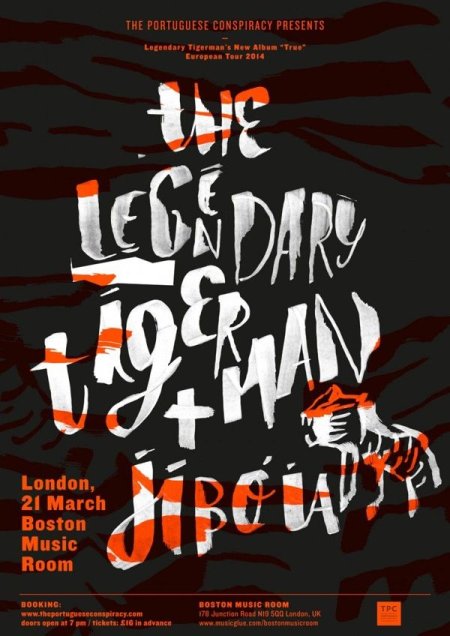 The Legendary Tigerman + Jibóia poster by Sara Westermann, via Behance