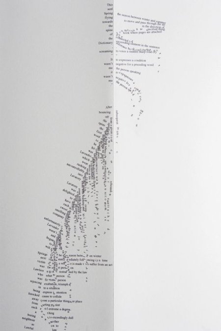 Book/paper art by Sam Winston